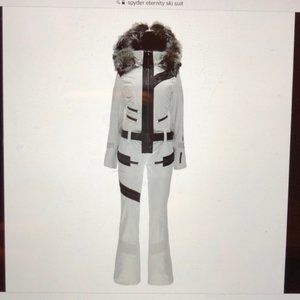 One piece white ski suit / Spyder